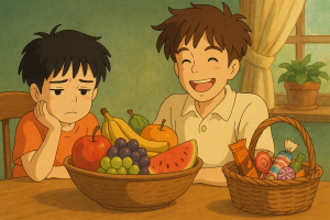 Quand les fruits deviennent aussi puissants que les bonbons : une étude sur le pouvoir renforçant des aliments sains chez des enfants avec ou sans autisme