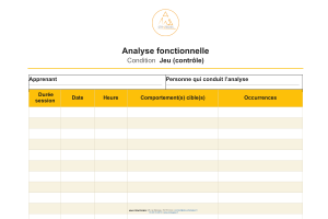 Grille d&rsquo;analyse fonctionnelle expérimentale